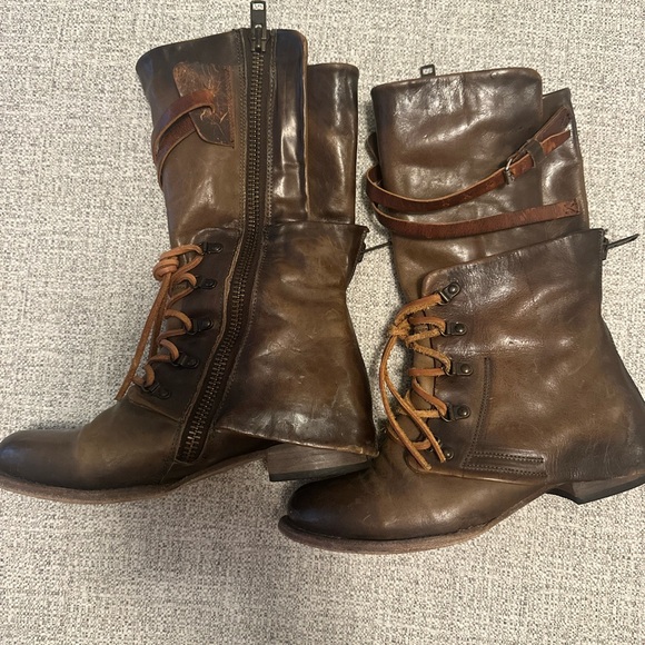 Freebird by Steven Olive Ravi Women’s Lace-Up Mid-Calf Brown Combat Boots - Picture 4 of 6